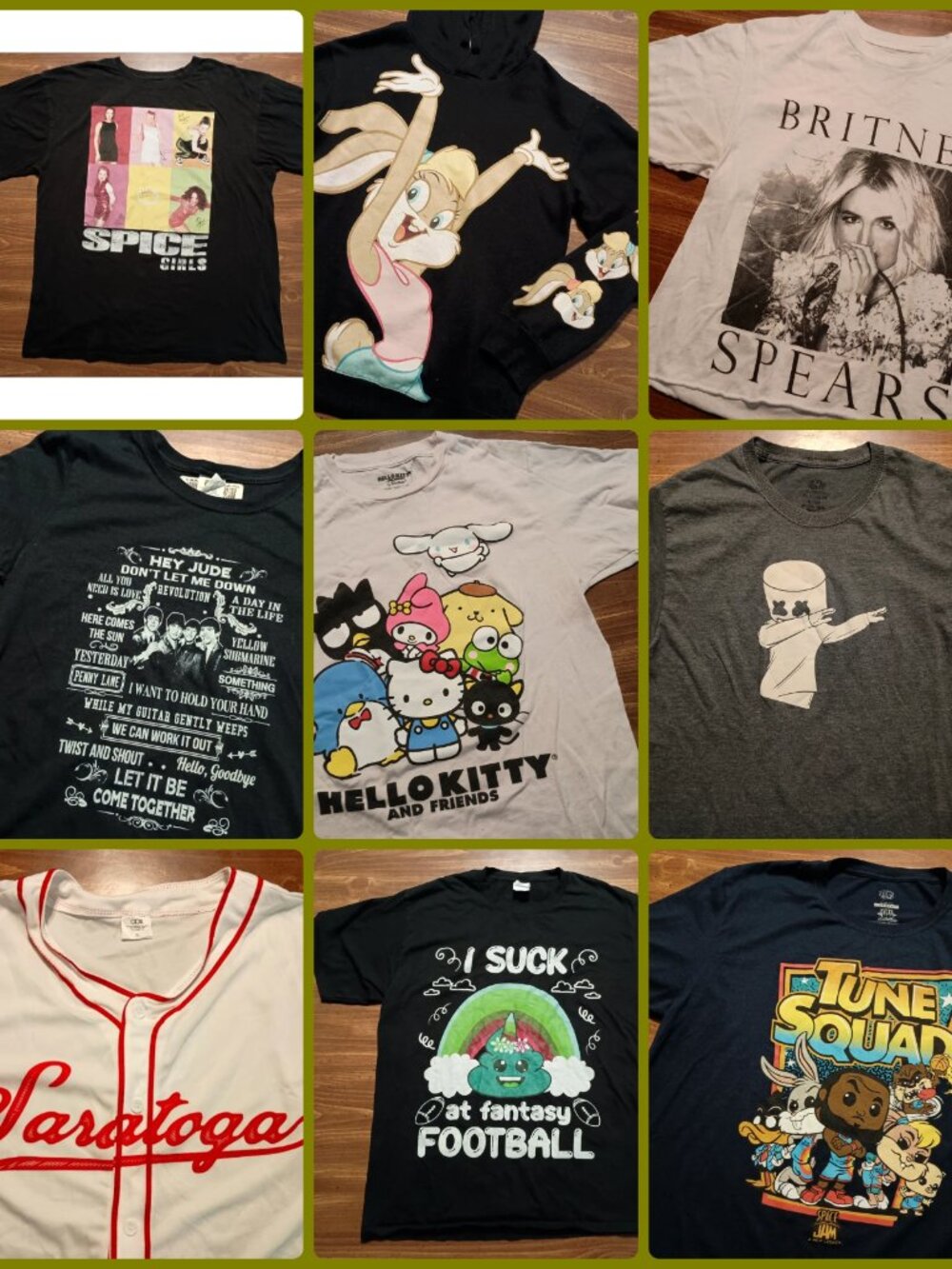 10 T-SHIRT MYSTERY BUNDLE - Bulk Lot Set Random Tees Shirts